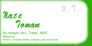 mate toman business card