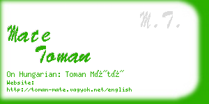 mate toman business card